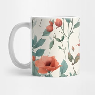 Petal Perfection: Small Roses Pattern Mug